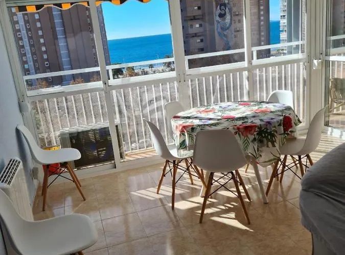 Gran Terraza Con Vistas Al Mar Y Piscina * 베니돔